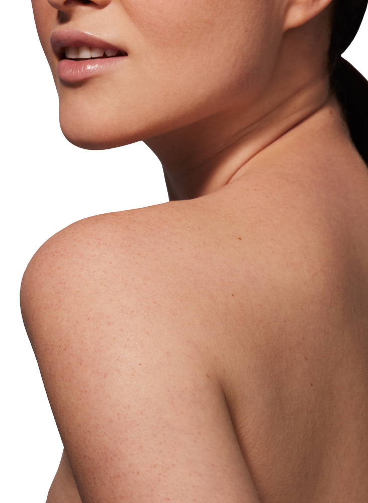 Woman toucher her lips